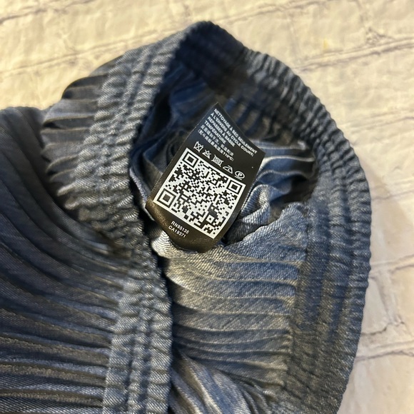 LAFAYETTE 148 NEW YORK GWENDA SKIRT PLEATED FLAIR RETRO BLUE DRAWSTRING WAIST S - Picture 8 of 11